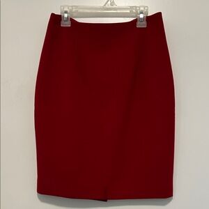 Ann Taylor wool Red Women's pencil Skirt 2P